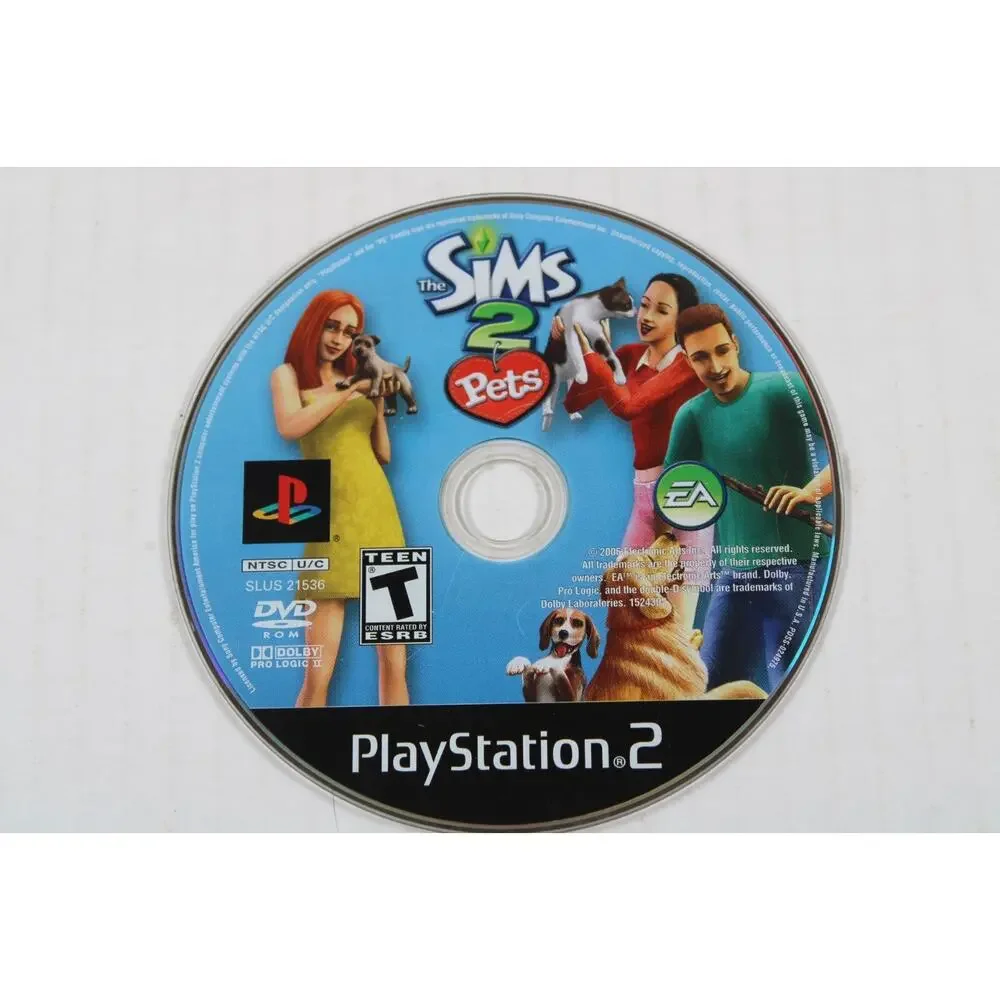The Sims 2: Pets (Sony PlayStation 2, PS2 2006) Authentic, game disc only, works